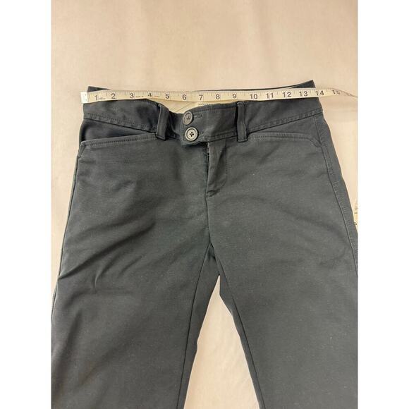 Y2K 2005 Banana Republic Martin Low-Rise Pants Career Tab Black Size 0 - Picture 3 of 9